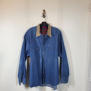 (NWOT) Allen Solly Men's Denim Button Down Shirt